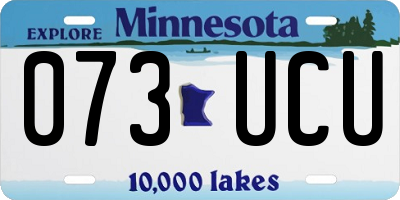 MN license plate 073UCU