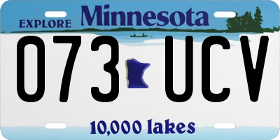 MN license plate 073UCV