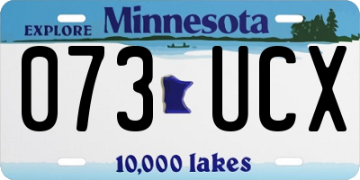 MN license plate 073UCX