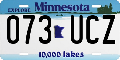 MN license plate 073UCZ