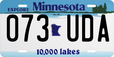 MN license plate 073UDA