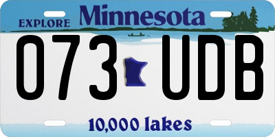 MN license plate 073UDB