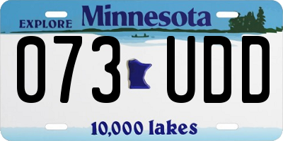 MN license plate 073UDD