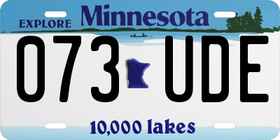 MN license plate 073UDE