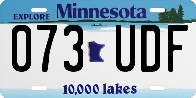 MN license plate 073UDF