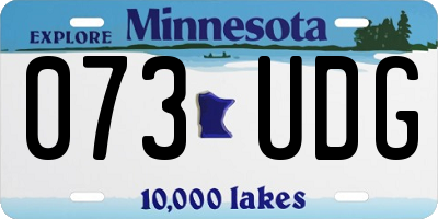 MN license plate 073UDG