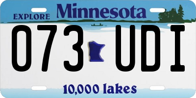 MN license plate 073UDI