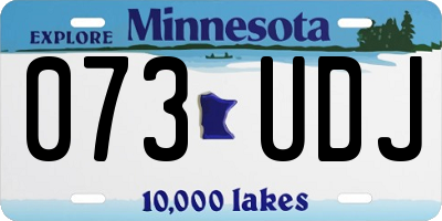 MN license plate 073UDJ
