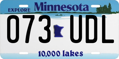 MN license plate 073UDL