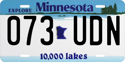MN license plate 073UDN