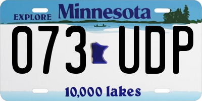 MN license plate 073UDP