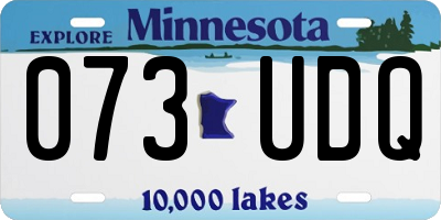 MN license plate 073UDQ