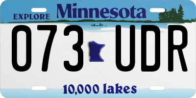MN license plate 073UDR