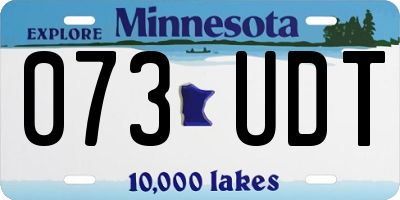 MN license plate 073UDT