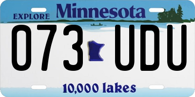 MN license plate 073UDU