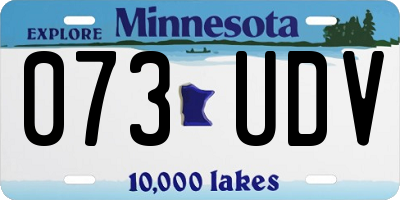 MN license plate 073UDV