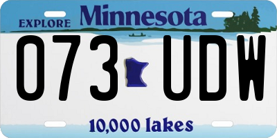 MN license plate 073UDW