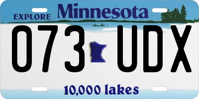 MN license plate 073UDX