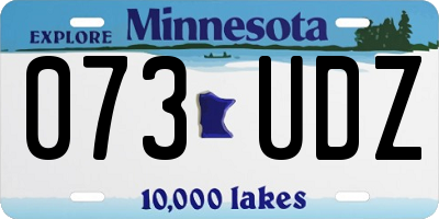 MN license plate 073UDZ