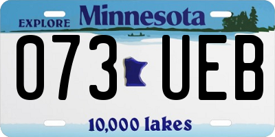 MN license plate 073UEB