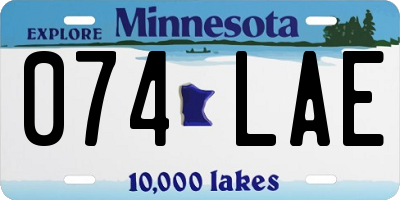 MN license plate 074LAE