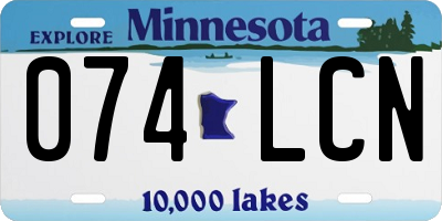 MN license plate 074LCN