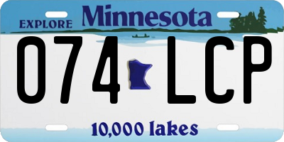 MN license plate 074LCP