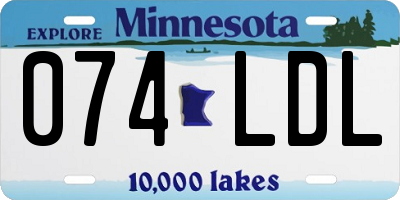MN license plate 074LDL