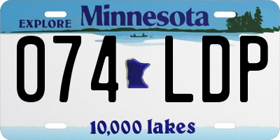 MN license plate 074LDP
