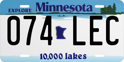 MN license plate 074LEC