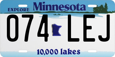 MN license plate 074LEJ