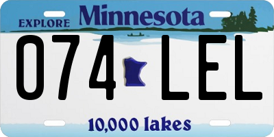 MN license plate 074LEL