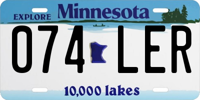 MN license plate 074LER
