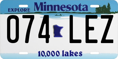 MN license plate 074LEZ
