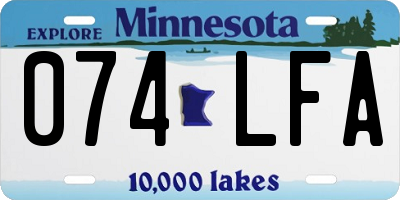 MN license plate 074LFA