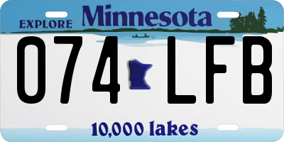 MN license plate 074LFB