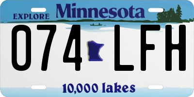 MN license plate 074LFH