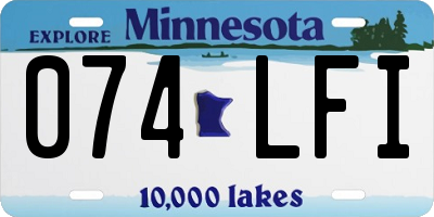MN license plate 074LFI
