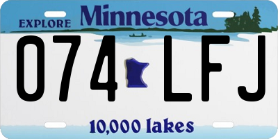 MN license plate 074LFJ
