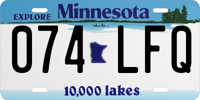 MN license plate 074LFQ