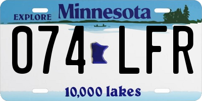 MN license plate 074LFR