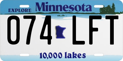 MN license plate 074LFT