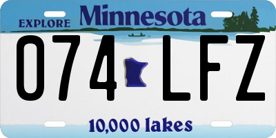 MN license plate 074LFZ
