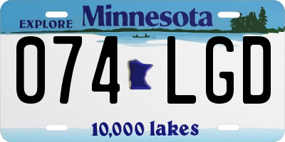 MN license plate 074LGD