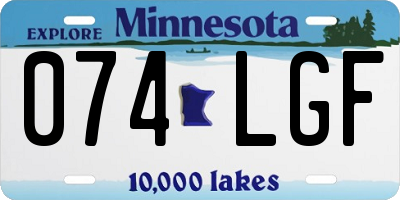 MN license plate 074LGF