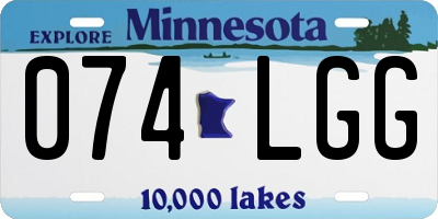 MN license plate 074LGG