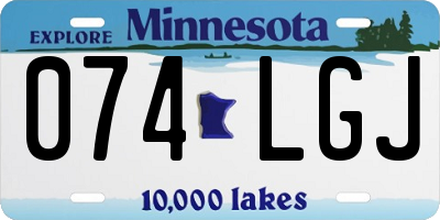 MN license plate 074LGJ