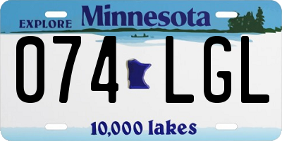 MN license plate 074LGL