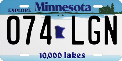 MN license plate 074LGN