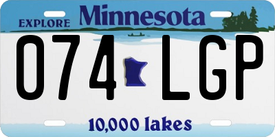 MN license plate 074LGP
